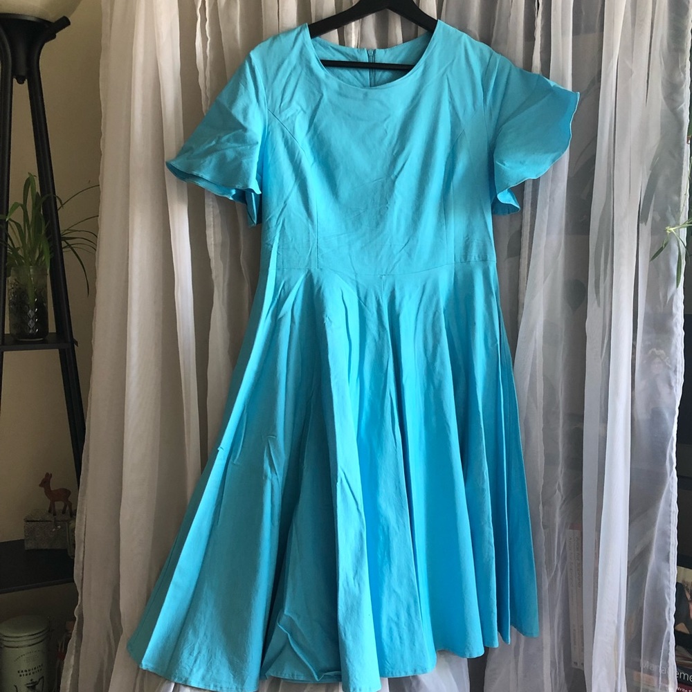Aqua 1950s Pin-up Dress!